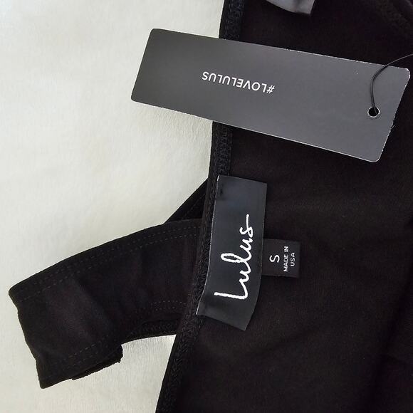 NWT Lulus Black Cutout Backless Bodysuit- Size S, Made in USA New with tags - Picture 4 of 7